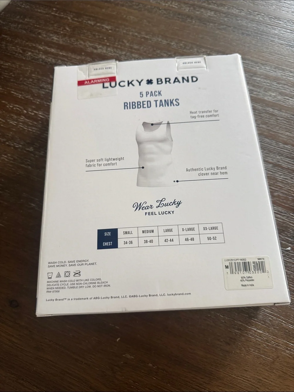 Lucky Brand White Ribbed Tank 5-Pack